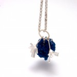 Cavansite necklace loop detail